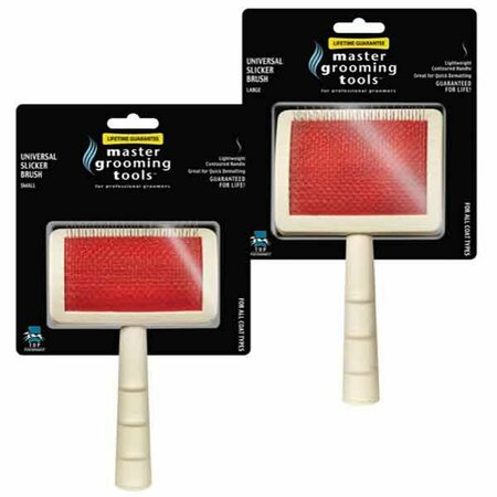 MASTER GROOMING TOOLS Universal Slicker Brush - White, Small MA433719